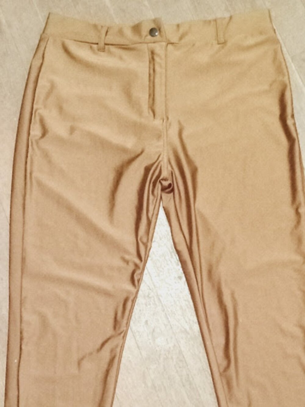 womans XL metallic stretchy bronze pants